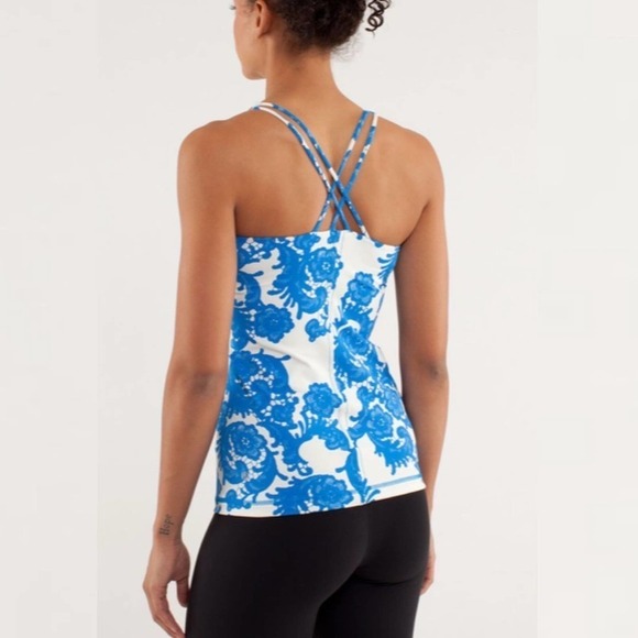 Lululemon Free To Be Tank Laceoflage Blue Size 4 - Picture 1 of 16